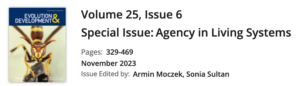 Editorial: Agency in Living Systems